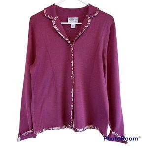 Pendleton Women’s Mauve Silk Blend Button Up Blazer. Sz M